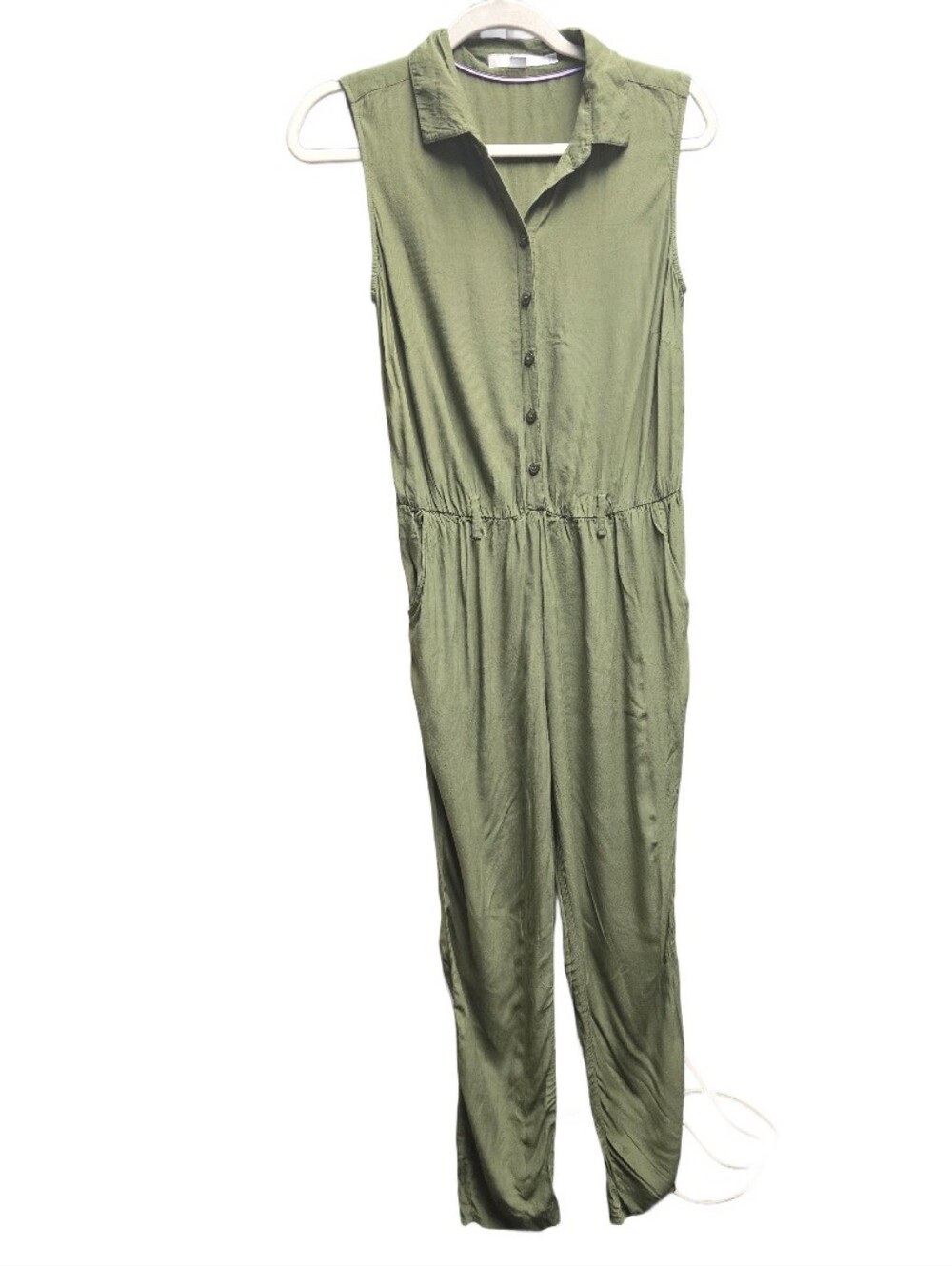 Boden Sleeveless Olive Utility Jumpsuit Sz. 6 (No Belt)